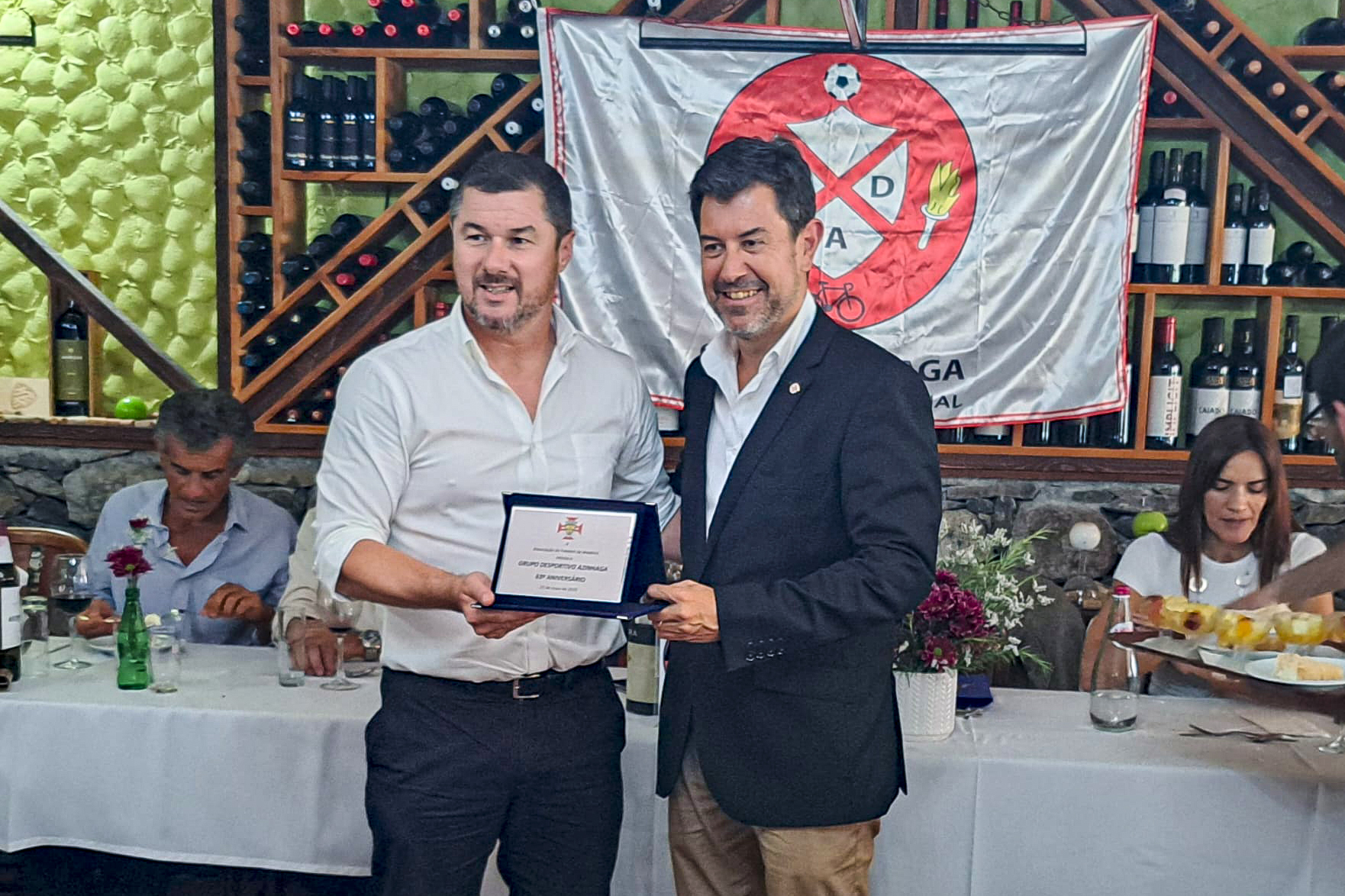 Pedro Araújo nas comemorações do GD Azinhaga CRP